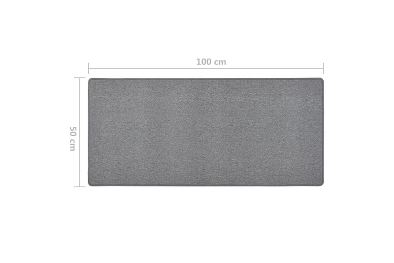 Teppeløper mørkegrå 50x100 cm - Grå - Tekstiler - Tepper & Matter - Spesialmatte - Trappetepper