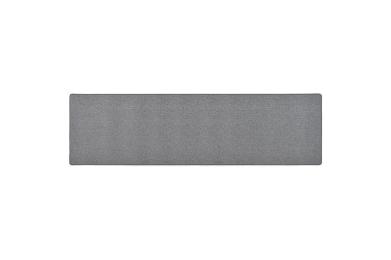 Teppeløper mørkegrå 80x300 cm - Grå - Tekstiler - Tepper & Matter - Spesialmatte - Trappetepper