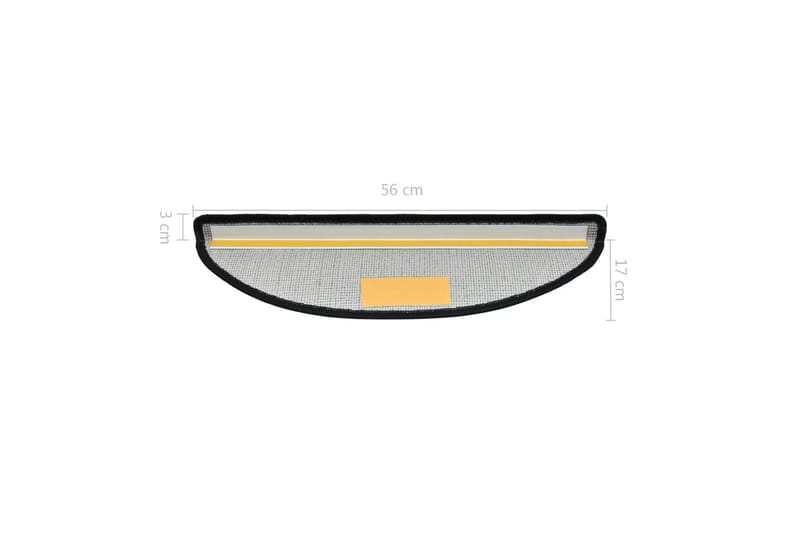 Trappematte antrasitt 15 stk 56x17x3 cm - Antrasitt - Tekstiler - Tepper & Matter - Spesialmatte - Trappetepper
