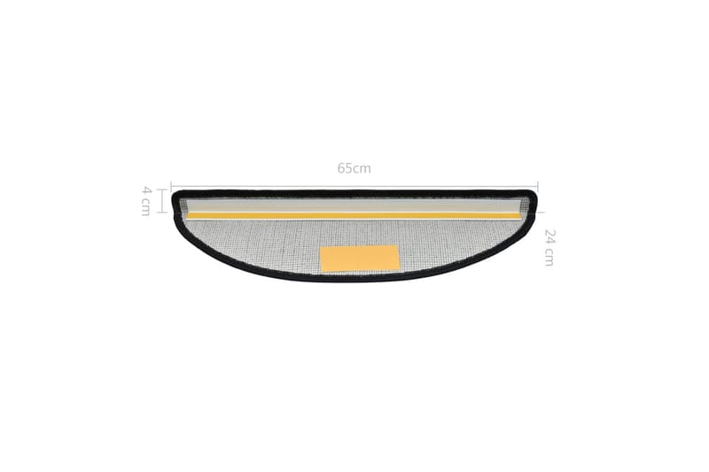 Trappematte antrasitt 15 stk 65x24x4 cm - Antrasitt - Tekstiler - Tepper & Matter - Spesialmatte - Trappetepper