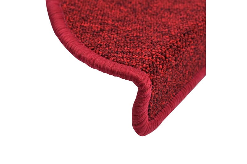 Trappematte vinrød 15 stk 65x24x4 cm - Vinrød - Tekstiler - Tepper & Matter - Spesialmatte - Trappetepper