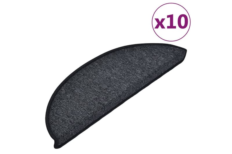 Trappematter 10 stk 56x20 cm antrasitt - Antrasittgrå - Tekstiler - Tepper & Matter - Spesialmatte - Trappetepper