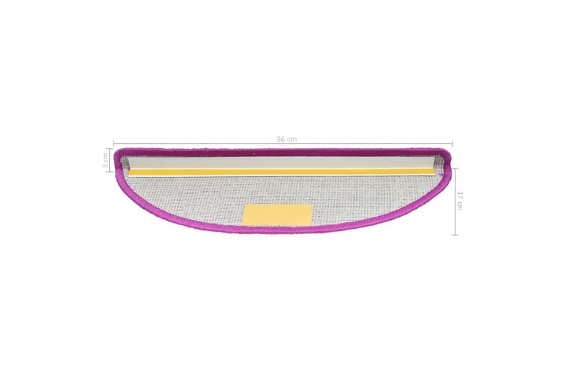 Trappematter 10 stk 56x20 cm lilla - Lilla - Tekstiler - Tepper & Matter - Spesialmatte - Trappetepper