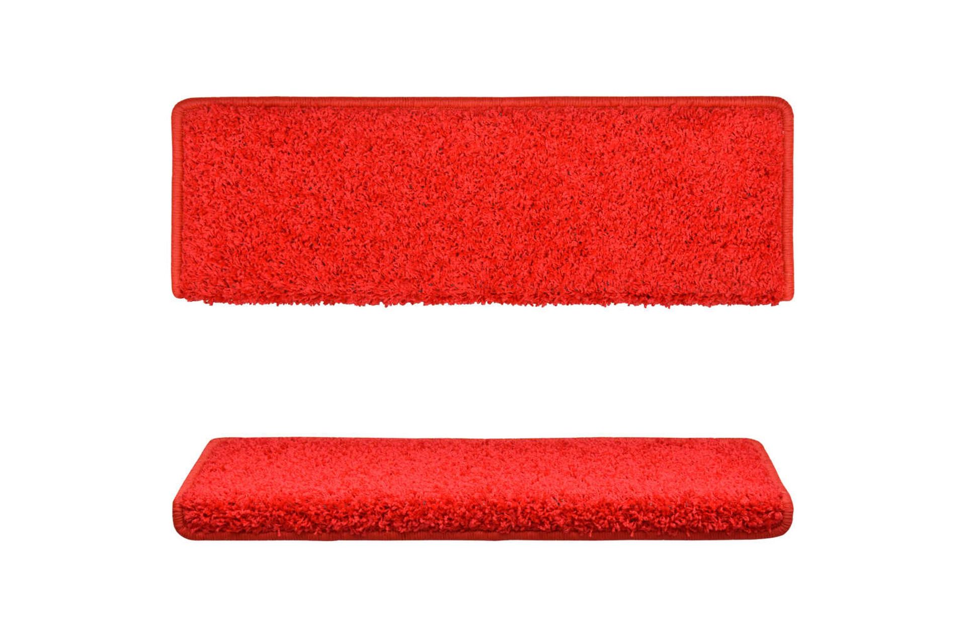 Trappematter 10 stk 65x25 cm rød - Rød - Tekstiler - Tepper & Matter - Spesialmatte - Trappetepper