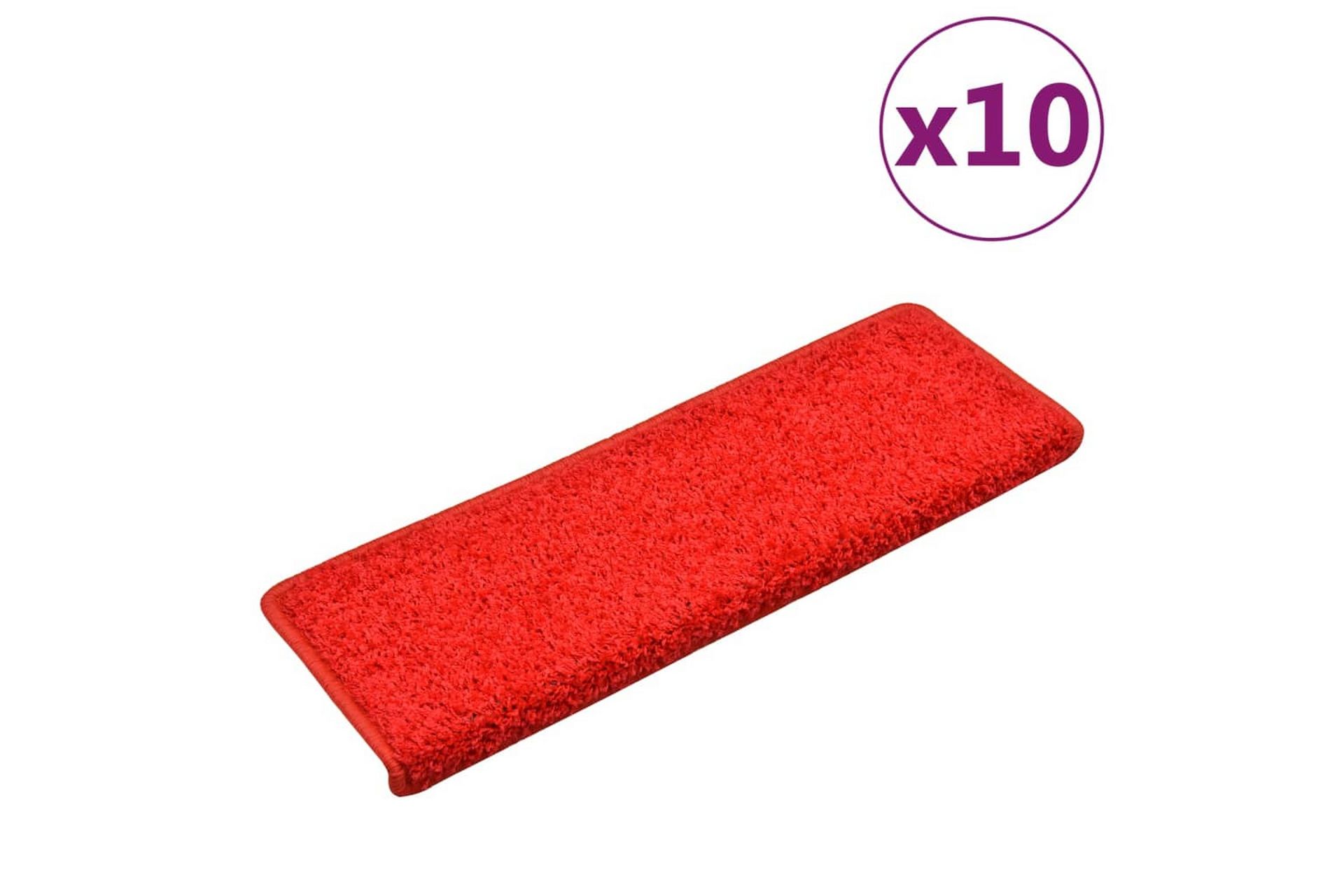 Trappematter 10 stk 65x25 cm rød - Rød - Tekstiler - Tepper & Matter - Spesialmatte - Trappetepper