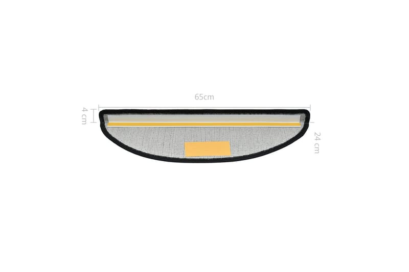 Trappematter 10 stk 65x28 cm mørkegrå - Grå - Tekstiler - Tepper & Matter - Spesialmatte - Trappetepper