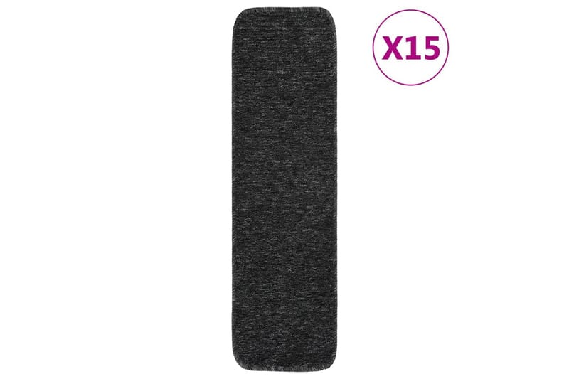 Trappematter 15 stk 75x20 cm antrasitt sklisikker - Antrasittgrå - Tekstiler - Tepper & Matter - Spesialmatte - Trappetepper