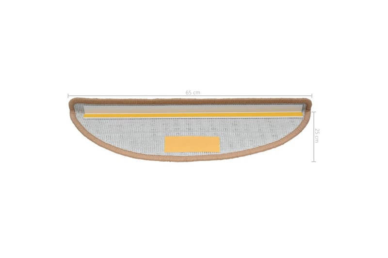 Trappematter 15 stk beige 65x25 cm - Beige - Tekstiler - Tepper & Matter - Spesialmatte - Trappetepper