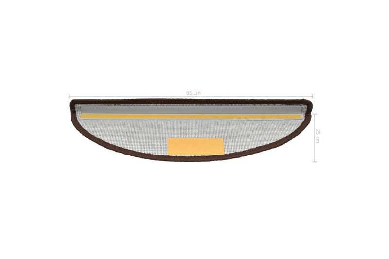 Trappematter 15 stk brun 65x25 cm - Brun - Tekstiler - Tepper & Matter - Spesialmatte - Trappetepper