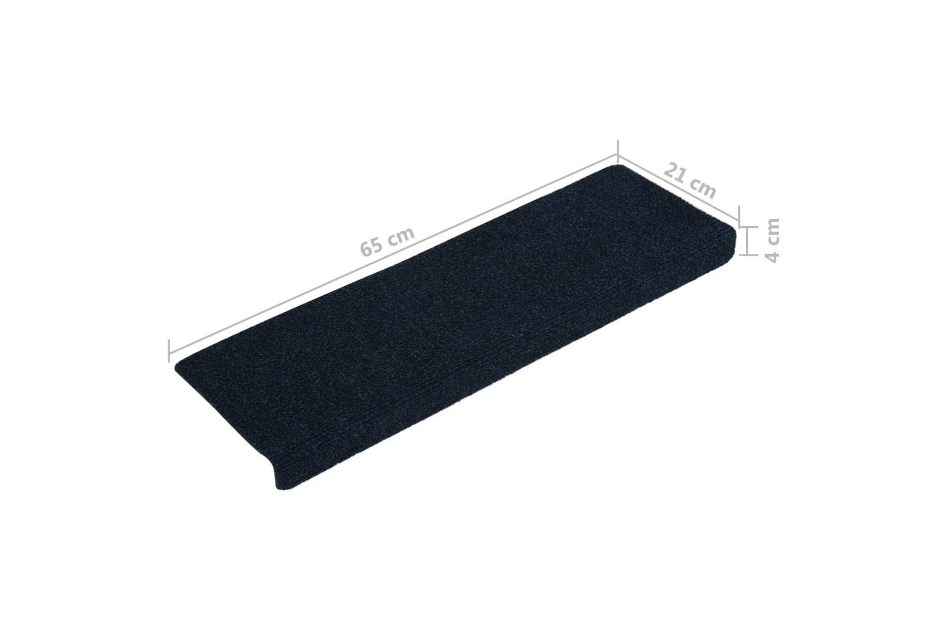 Trappematter 15 stk nålestempel 65x25 blå - Blå - Tekstiler - Tepper & Matter - Spesialmatte - Trappetepper
