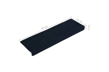 Trappematter 15 stk nålestempel 65x25 blå - Blå - Tekstiler - Tepper & Matter - Spesialmatte - Trappetepper