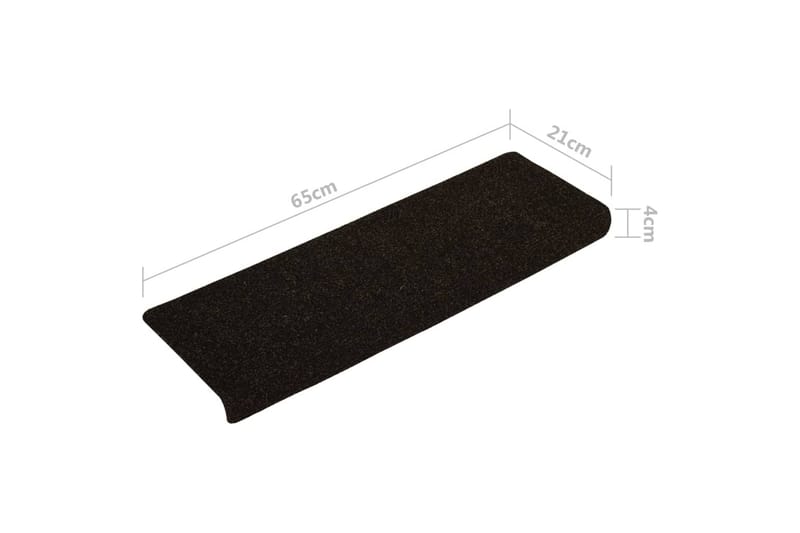 Trappematter 15 stk nålestempel 65x25 brun - Brun - Tekstiler - Tepper & Matter - Spesialmatte - Trappetepper