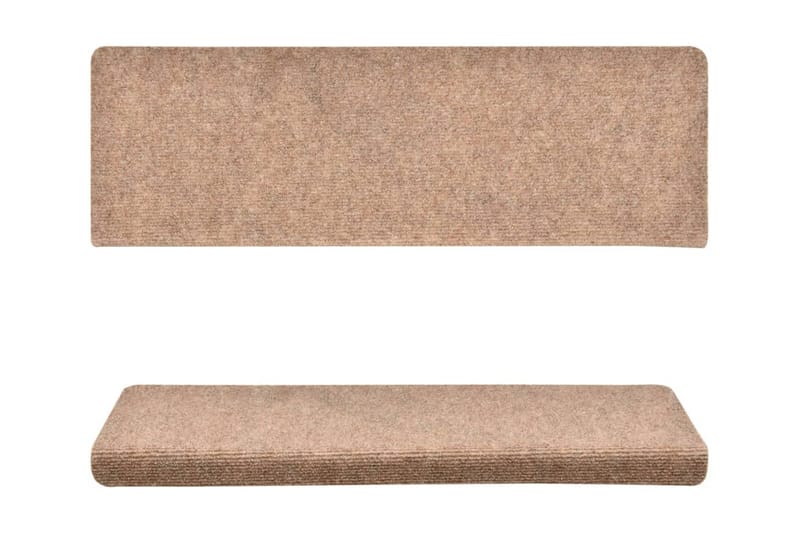 Trappematter 15 stk nålestempel 65x25 brun - Tekstiler - Tepper & Matter - Spesialmatte - Trappetepper
