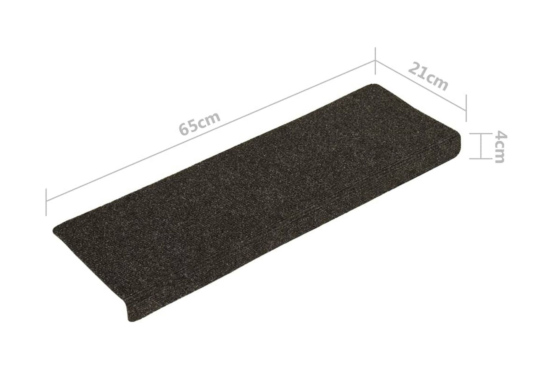 Trappematter 15 stk nålestempel 65x25 grå - Grå - Tekstiler - Tepper & Matter - Spesialmatte - Trappetepper