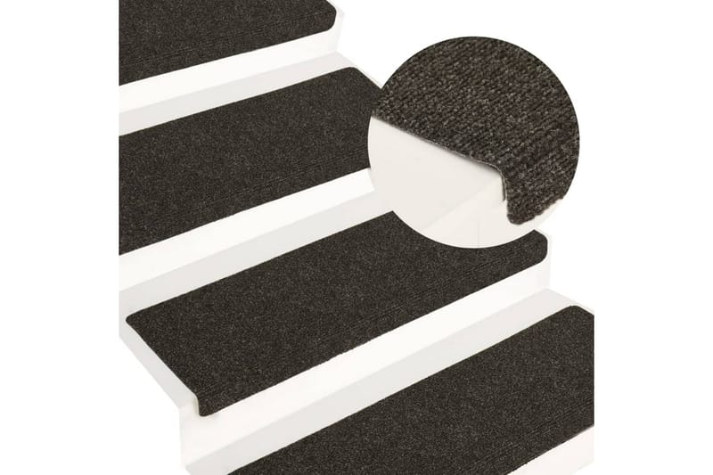 Trappematter 15 stk nålestempel 65x25 grå - Grå - Tekstiler - Tepper & Matter - Spesialmatte - Trappetepper