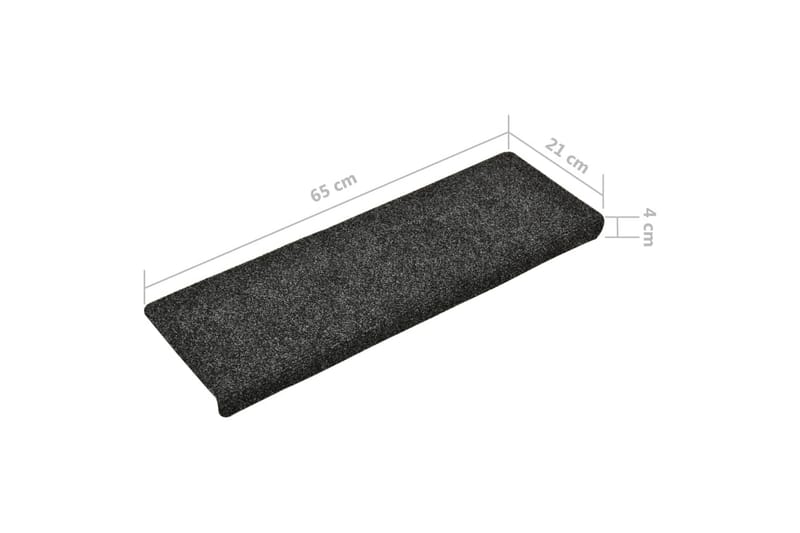 Trappematter 15 stk nålestempel 65x25 grå - Tekstiler - Tepper & Matter - Spesialmatte - Trappetepper