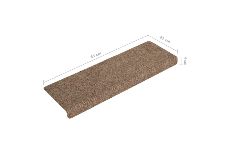 Trappematter 15 stk nålestempel 65x25 kremhvit - Krem - Tekstiler - Tepper & Matter - Spesialmatte - Trappetepper