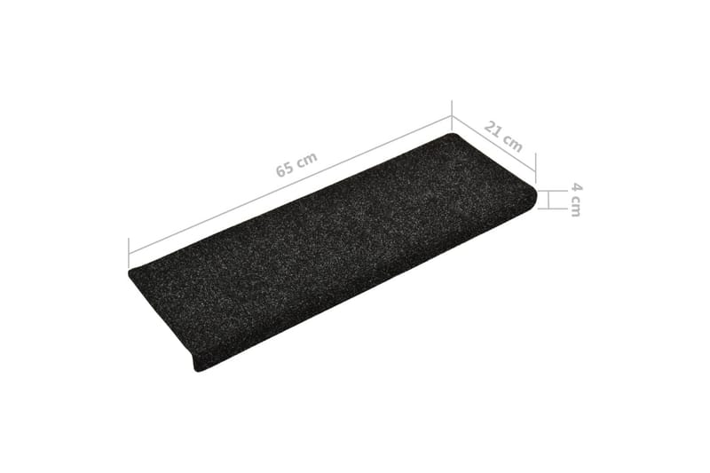 Trappematter 15 stk nålestempel 65x25 svart - Tekstiler - Tepper & Matter - Spesialmatte - Trappetepper
