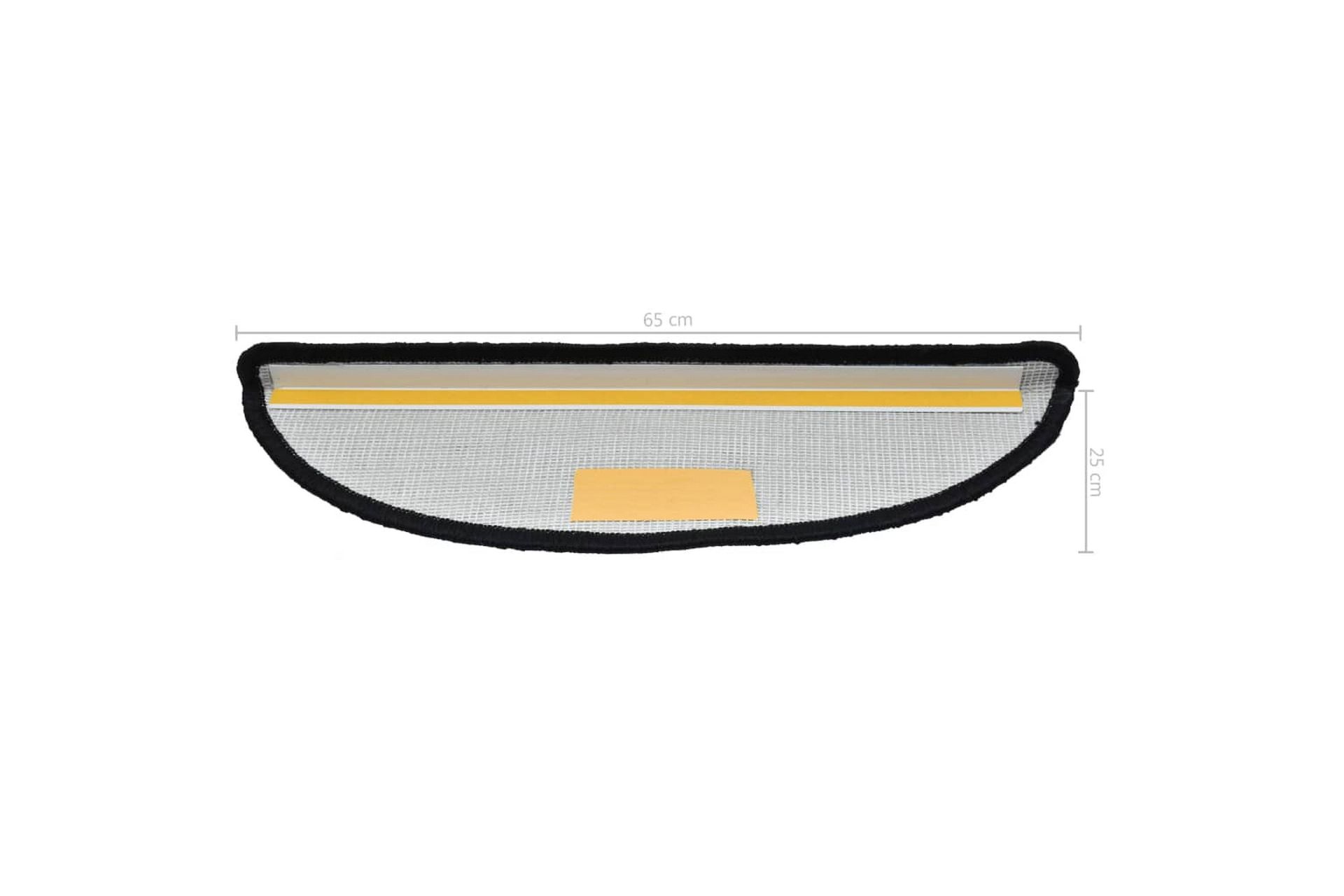 Trappematter 15 stk svart 65x25 cm - Svart - Tekstiler - Tepper & Matter - Spesialmatte - Trappetepper