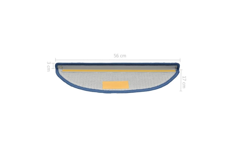 Trappematter blå 15 stk 56x17x3 cm - Blå - Tekstiler - Tepper & Matter - Spesialmatte - Trappetepper