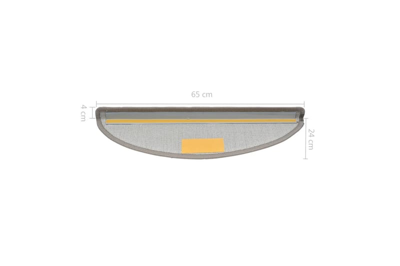 Trappematter gråbrun 15 stk 65x24x4 cm - Taupe - Tekstiler - Tepper & Matter - Spesialmatte - Trappetepper