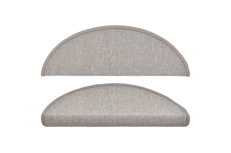 Trappematter gråbrun 15 stk 65x24x4 cm - Taupe - Tekstiler - Tepper & Matter - Spesialmatte - Trappetepper