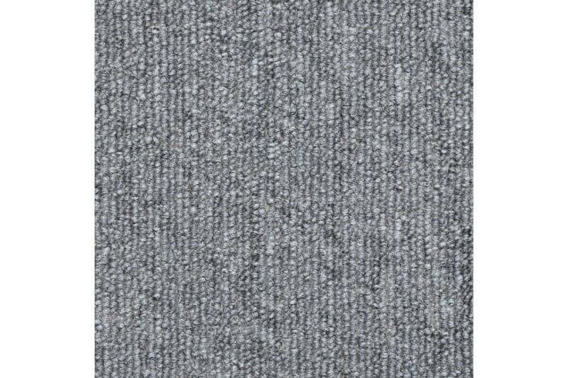 Trappematter lys grå 15 stk 56x17x3 cm - Trappetepper