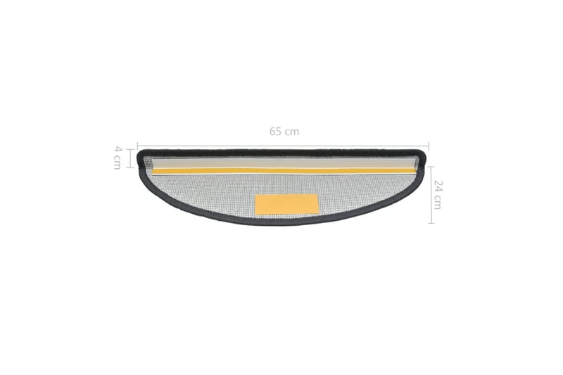 Trappematter mørk grå 15 stk 65x24x4 cm - Mørkegrå - Tekstiler - Tepper & Matter - Spesialmatte - Trappetepper