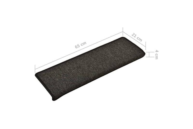 Trappetrinnstepper 15 stk 65x25 antrasitt - Tekstiler - Tepper & Matter - Spesialmatte - Trappetepper