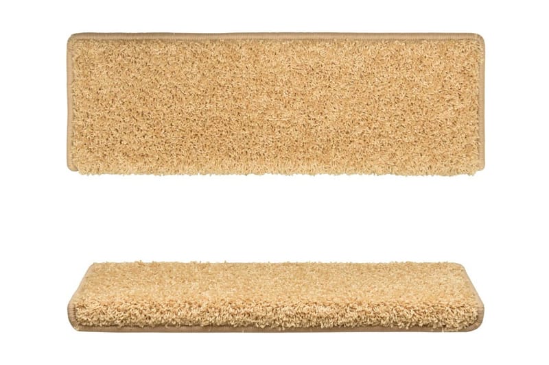Trappetrinnstepper 15 stk 65x25 beige - Tekstiler - Tepper & Matter - Spesialmatte - Trappetepper