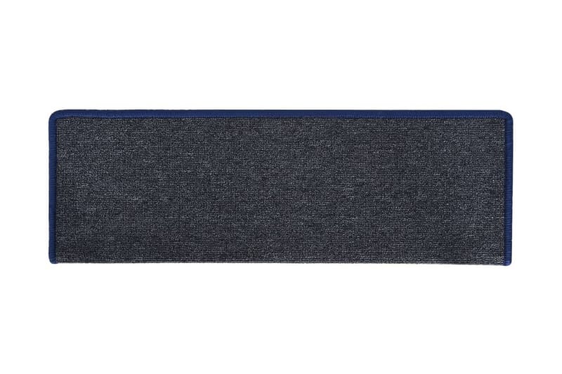 Trappetrinnstepper 15 stk 65x25 grå og blå - Flerfarget - Tekstiler - Tepper & Matter - Spesialmatte - Trappetepper