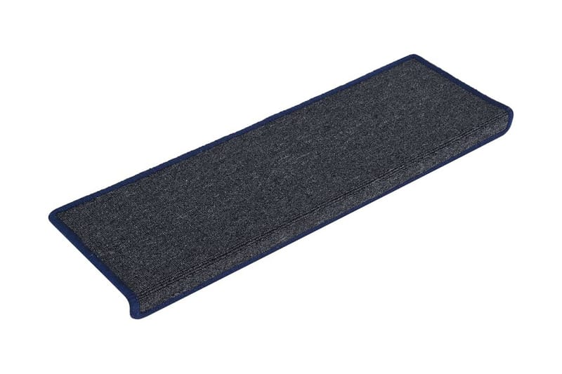 Trappetrinnstepper 15 stk 65x25 grå og blå - Flerfarget - Tekstiler - Tepper & Matter - Spesialmatte - Trappetepper