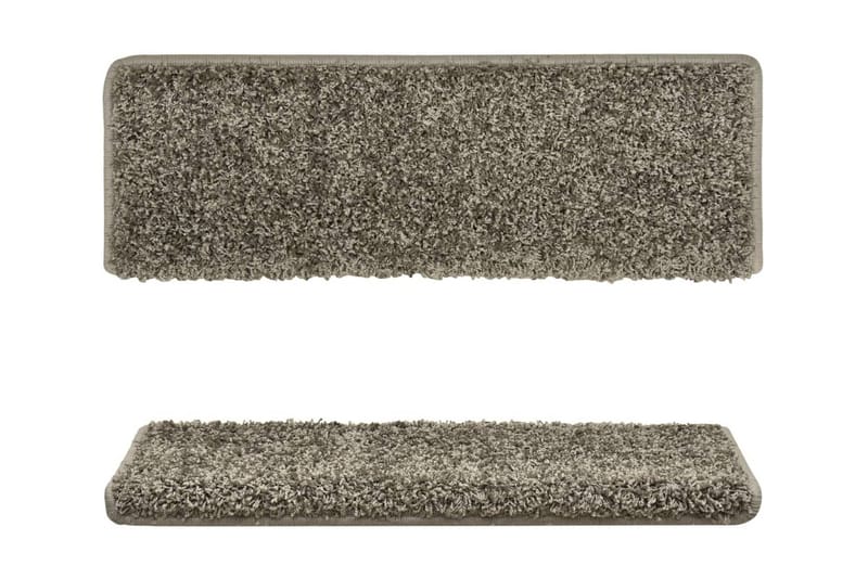 Trappetrinnstepper 15 stk 65x25 grå - Tekstiler - Tepper & Matter - Spesialmatte - Trappetepper