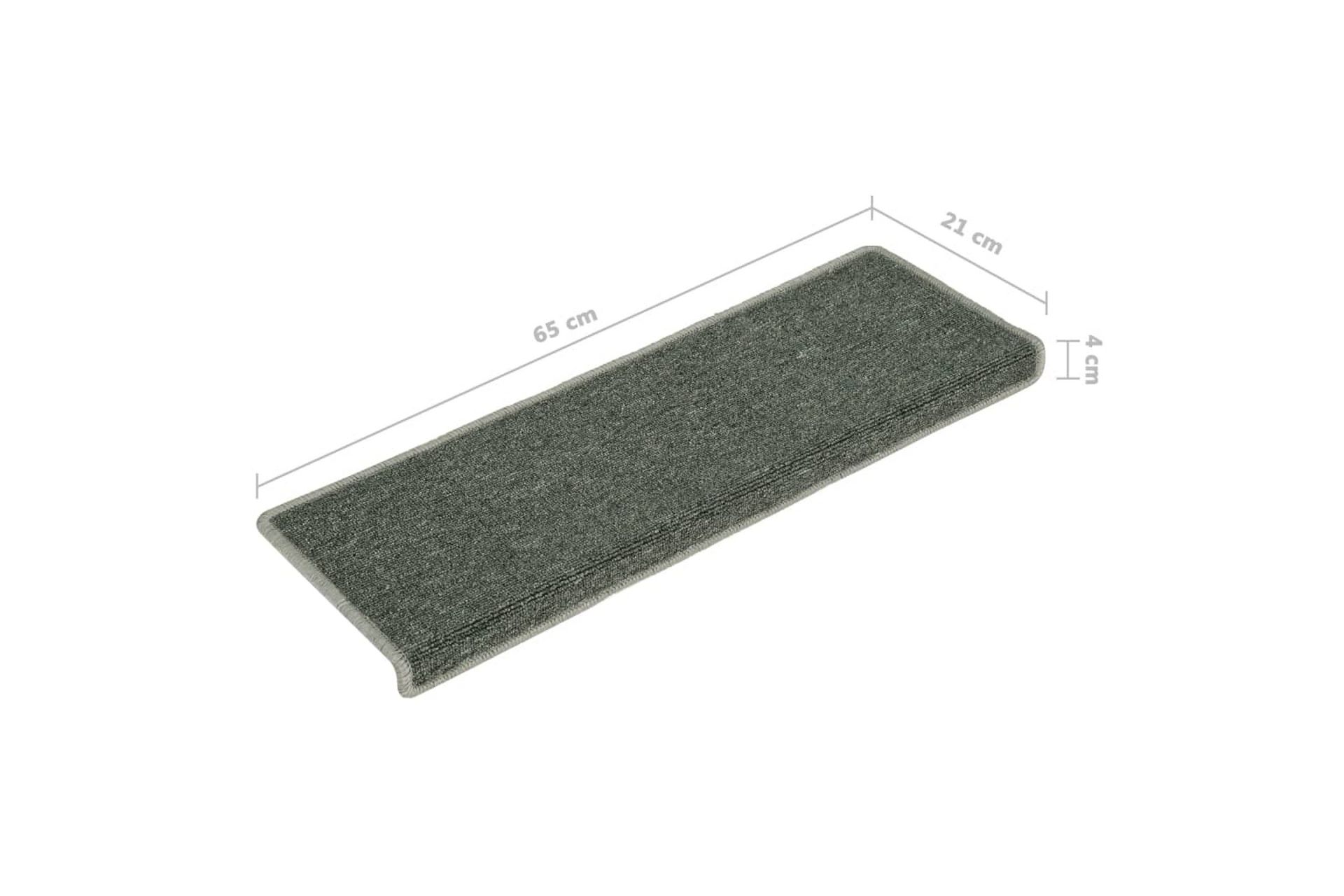Trappetrinnstepper 15 stk 65x25 grønn - grønn - Tekstiler - Tepper & Matter - Spesialmatte - Trappetepper