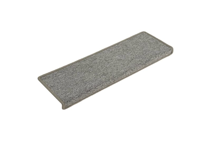 Trappetrinnstepper 15 stk 65x25 hvit og grå - Flerfarget - Tekstiler - Tepper & Matter - Spesialmatte - Trappetepper