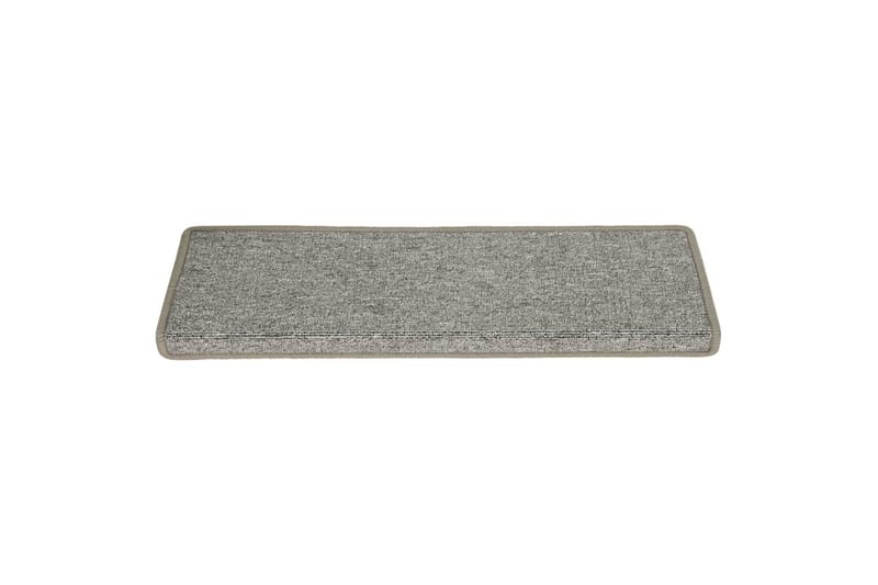Trappetrinnstepper 15 stk 65x25 hvit og grå - Flerfarget - Tekstiler - Tepper & Matter - Spesialmatte - Trappetepper