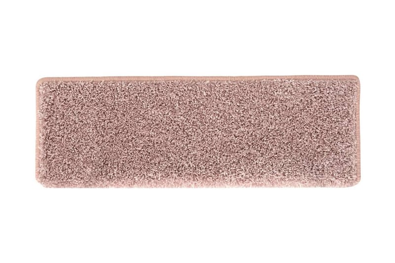 Trappetrinnstepper 15 stk 65x25 hvit og rosa - Flerfarget - Tekstiler - Tepper & Matter - Spesialmatte - Trappetepper