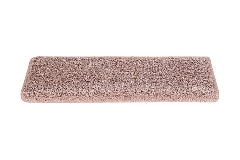 Trappetrinnstepper 15 stk 65x25 hvit og rosa - Flerfarget - Tekstiler - Tepper & Matter - Spesialmatte - Trappetepper