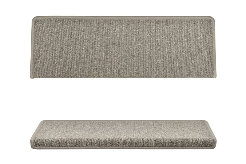Trappetrinnstepper 15 stk 65x25 lysegrå - Tekstiler - Tepper & Matter - Spesialmatte - Trappetepper