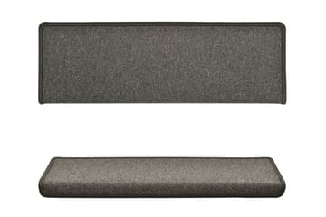 Trappetrinnstepper 15 stk 65x25 mørkegrå - Tekstiler - Tepper & Matter - Spesialmatte - Trappetepper