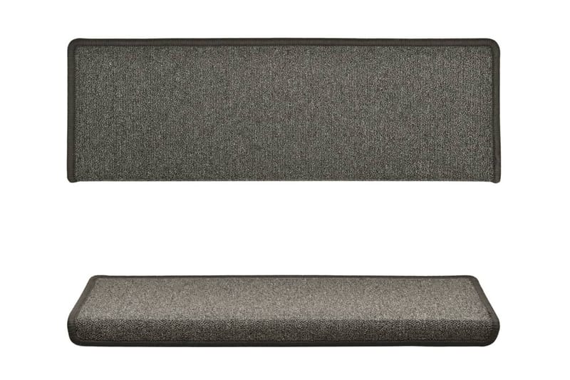 Trappetrinnstepper 15 stk 65x25 mørkegrå - Tekstiler - Tepper & Matter - Spesialmatte - Trappetepper