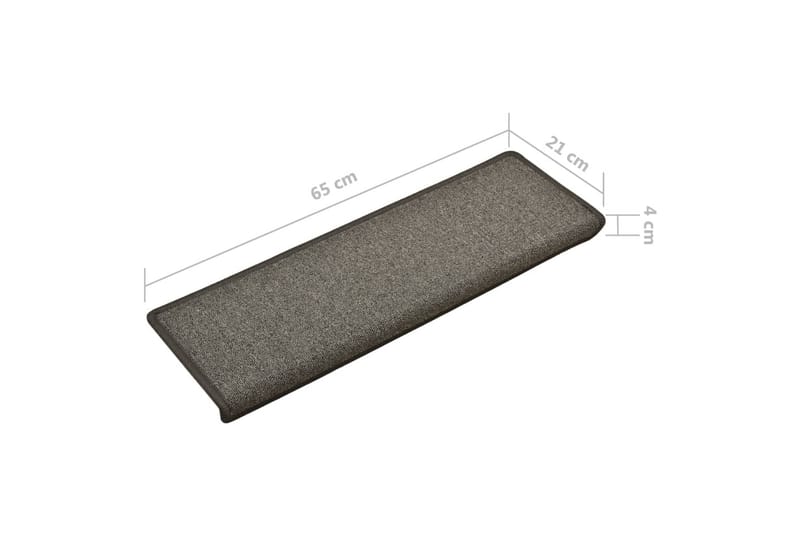 Trappetrinnstepper 15 stk 65x25 mørkegrå - Tekstiler - Tepper & Matter - Spesialmatte - Trappetepper
