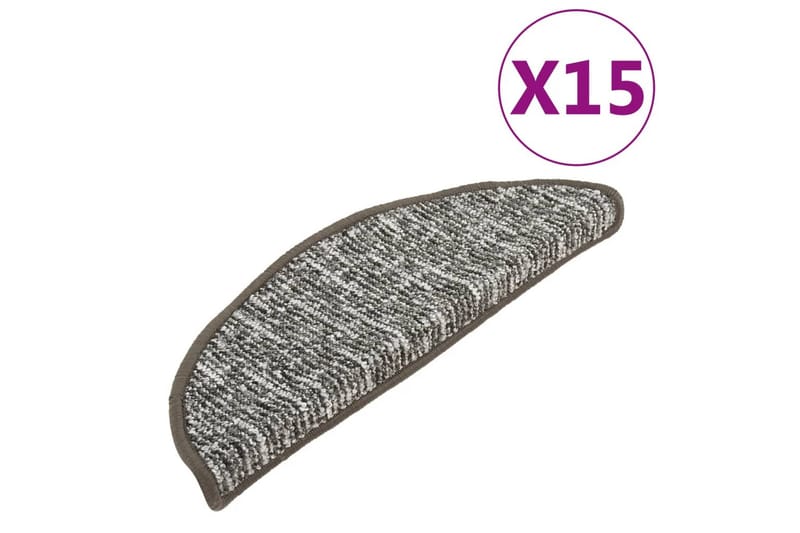 Trappetrinnstepper 15 stk antrasitt 56x20 cm - Antrasittgrå - Tekstiler - Tepper & Matter - Spesialmatte - Trappetepper