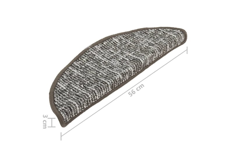 Trappetrinnstepper 15 stk antrasitt 56x20 cm - Antrasittgrå - Tekstiler - Tepper & Matter - Spesialmatte - Trappetepper