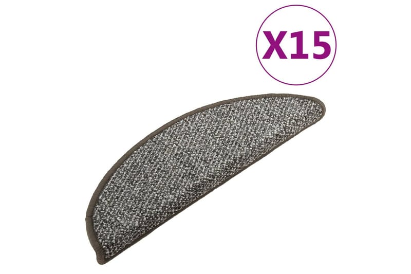 Trappetrinnstepper 15 stk antrasitt 65x25 cm - Antrasittgrå - Tekstiler - Tepper & Matter - Spesialmatte - Trappetepper