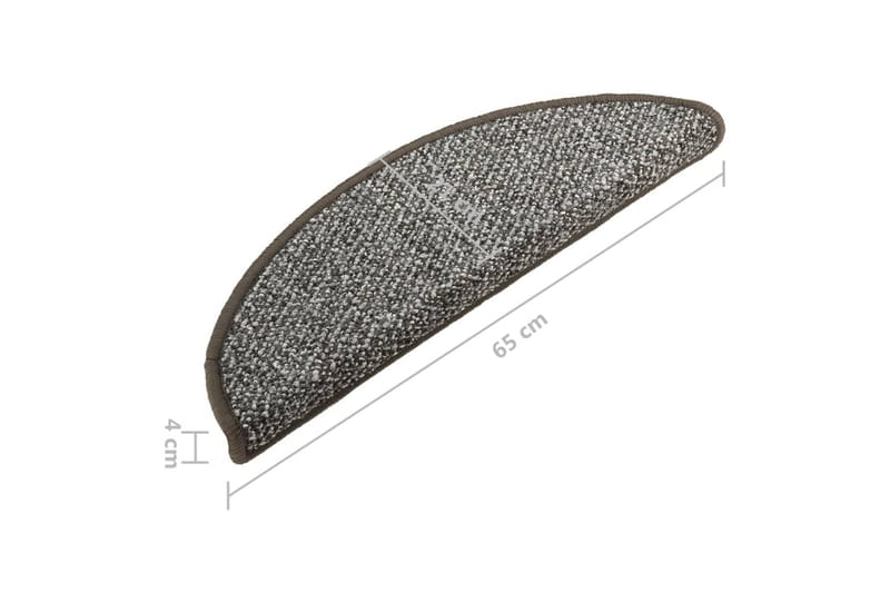 Trappetrinnstepper 15 stk antrasitt 65x25 cm - Antrasittgrå - Tekstiler - Tepper & Matter - Spesialmatte - Trappetepper