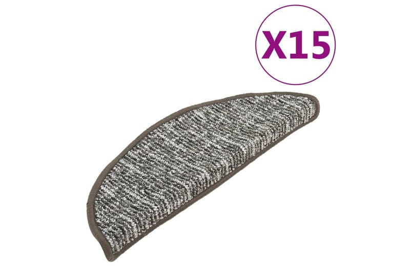 Trappetrinnstepper 15 stk antrasitt 65x25 cm - Antrasittgrå - Tekstiler - Tepper & Matter - Spesialmatte - Trappetepper