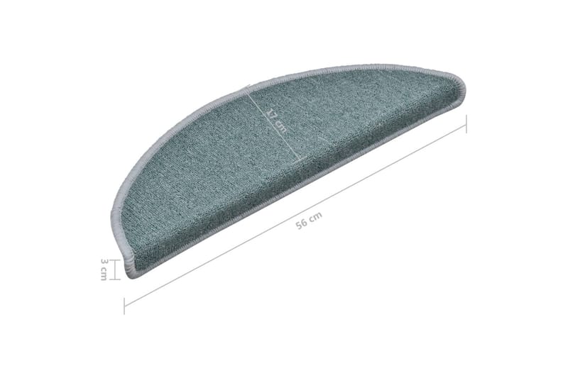Trappetrinnstepper 15 stk blå 56x17x3 cm - Blå - Tekstiler - Tepper & Matter - Spesialmatte - Trappetepper