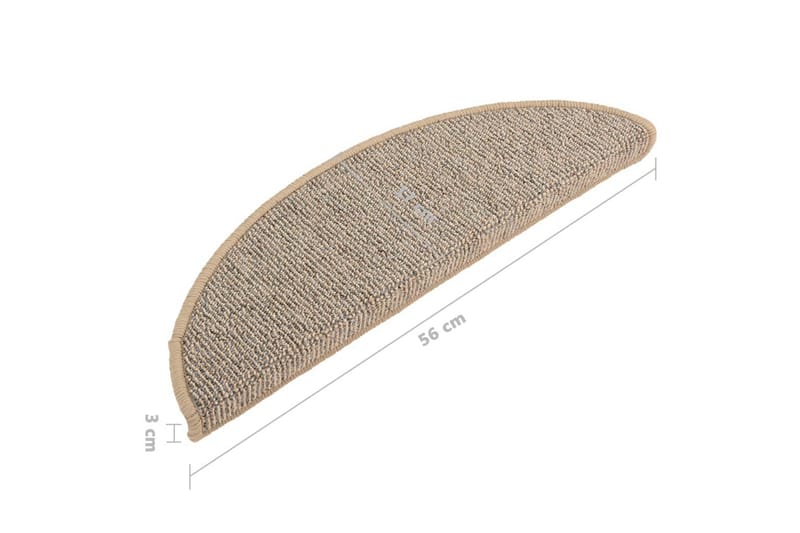Trappetrinnstepper 15 stk brun 56x17x3 cm - Brun - Tekstiler - Tepper & Matter - Spesialmatte - Trappetepper