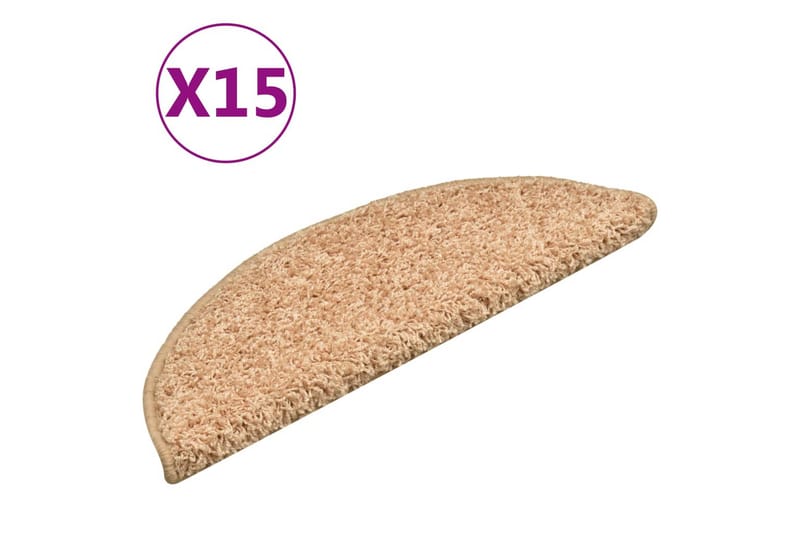 Trappetrinnstepper 15 stk gull 56x17x3 cm - Gull - Tekstiler - Tepper & Matter - Spesialmatte - Trappetepper